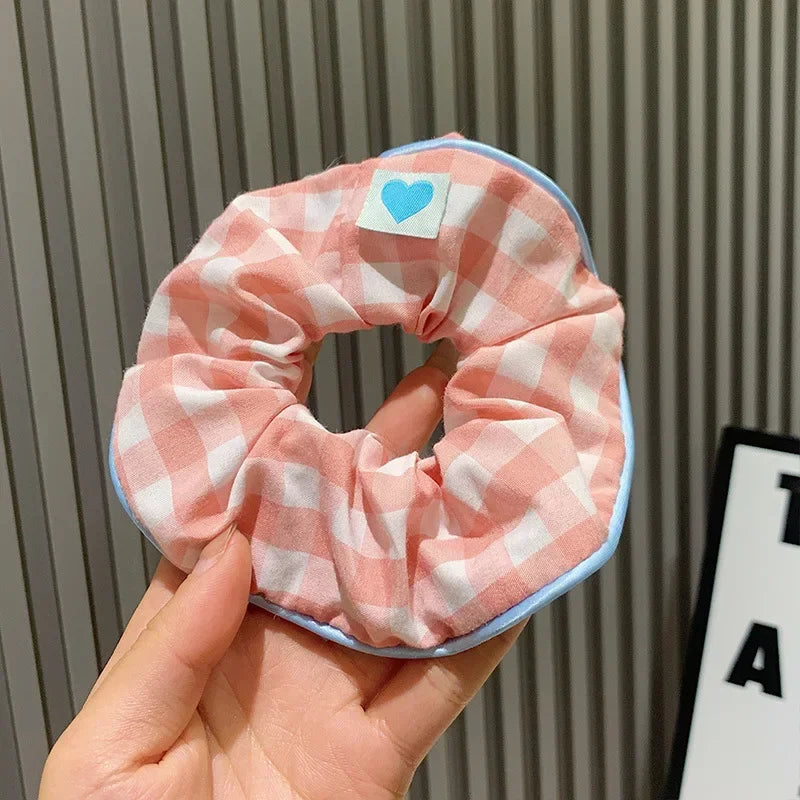 2024 Spring Lattice Print Hair Ties