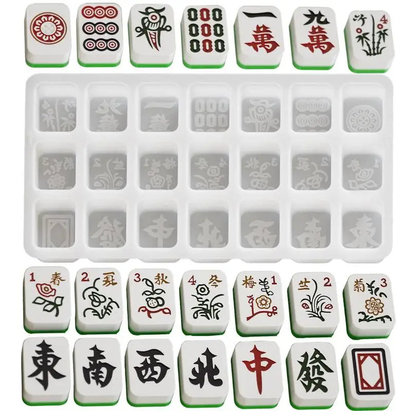 Mahjong Domino Silicone Casting Mold