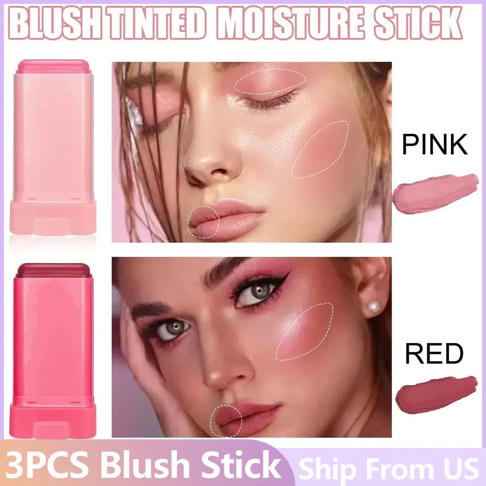 3pcs Silky Matte Blush & Lip Stick