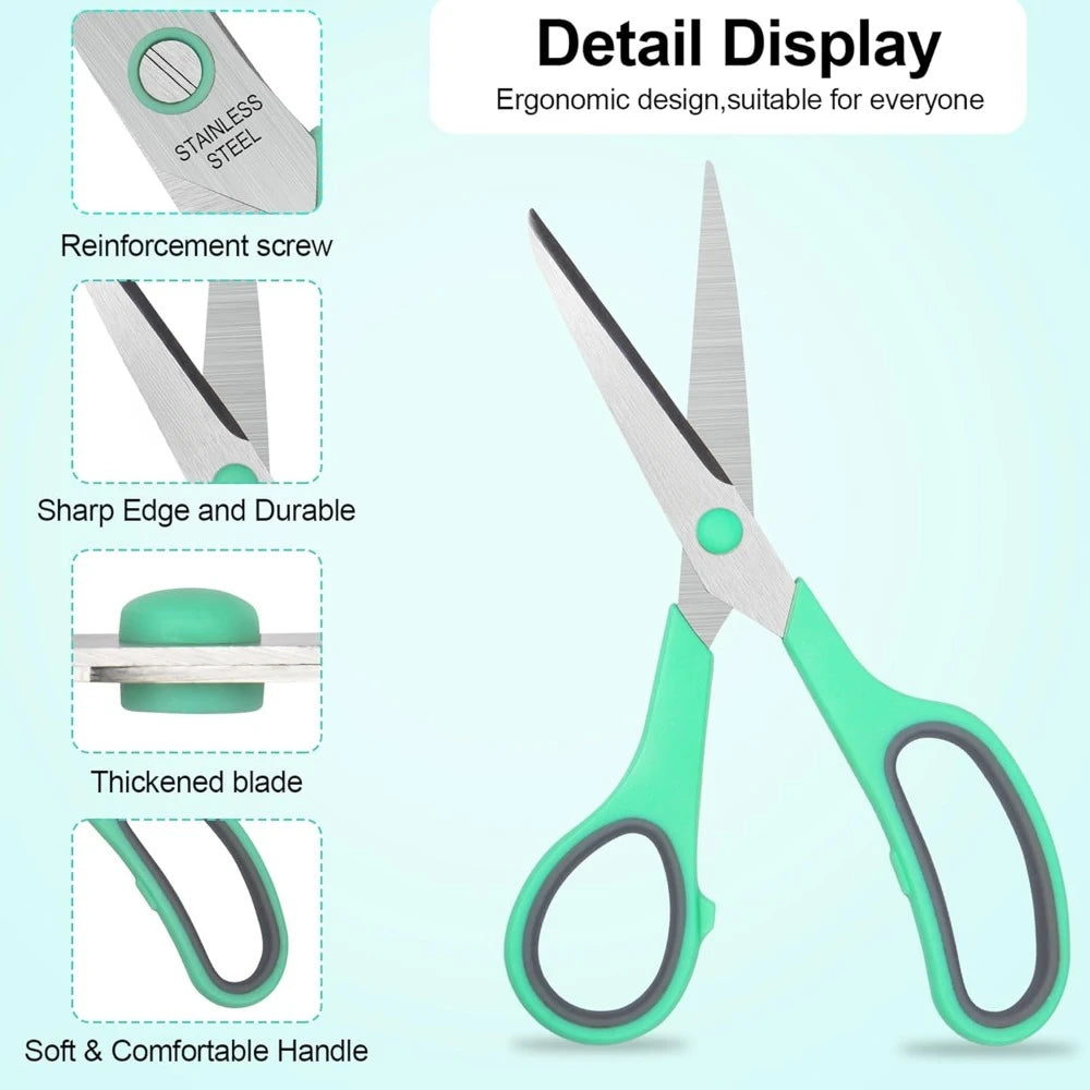 8" All Purpose Comfort-Grip Scissors Set