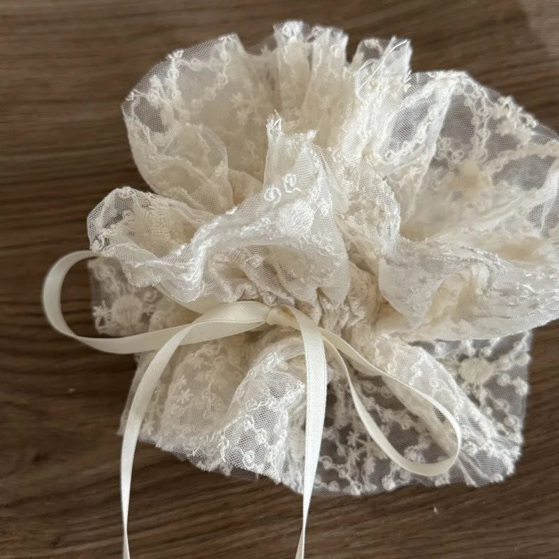 Ribbon Bow Hair Scrunchies with Tassels
