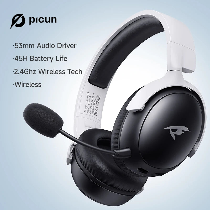 Picun G3 Wireless Gaming Headset Mic