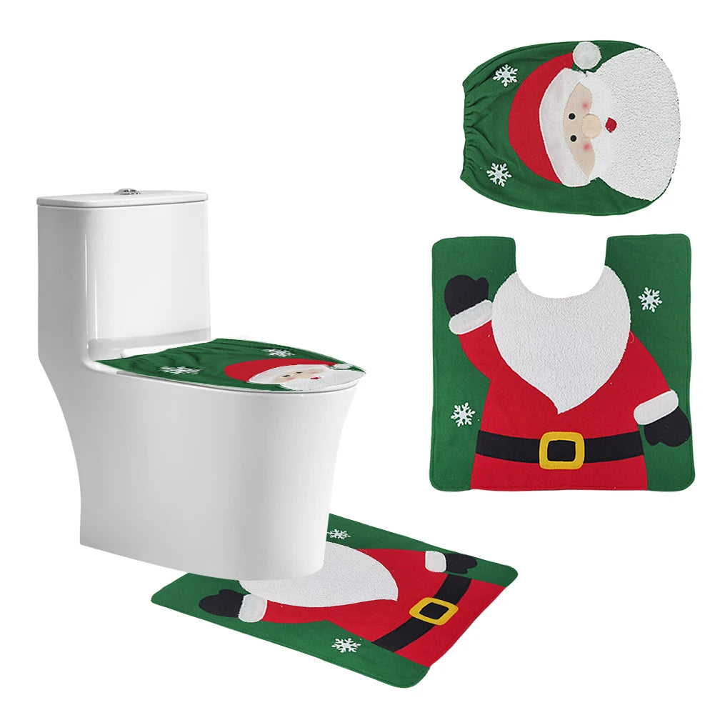 Christmas Deer Toilet Cover Set