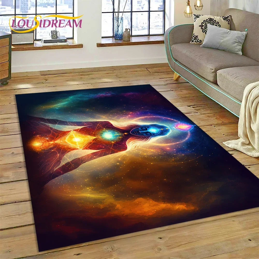 3D Rainbow Chakra Yoga Meditation Rug