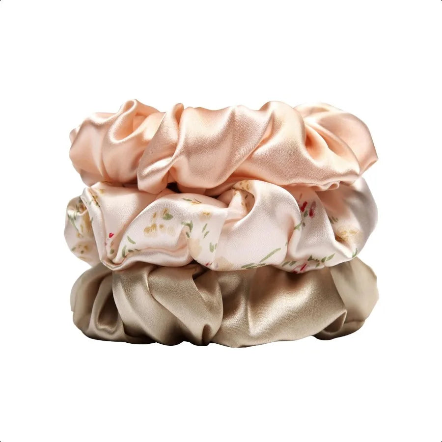 3-Pack Mulberry Silk Scrunchies 16 Momme