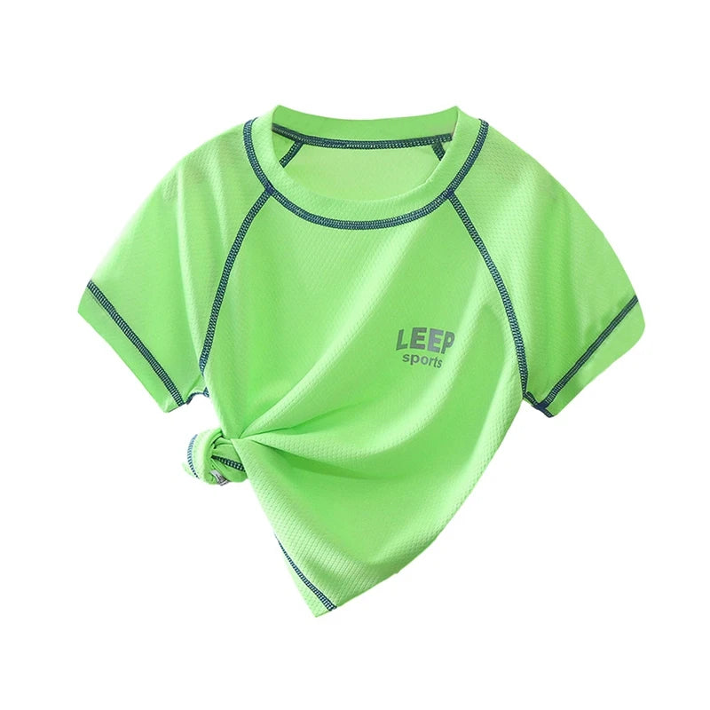 Kids Mesh Sports Tee for Boys Summer