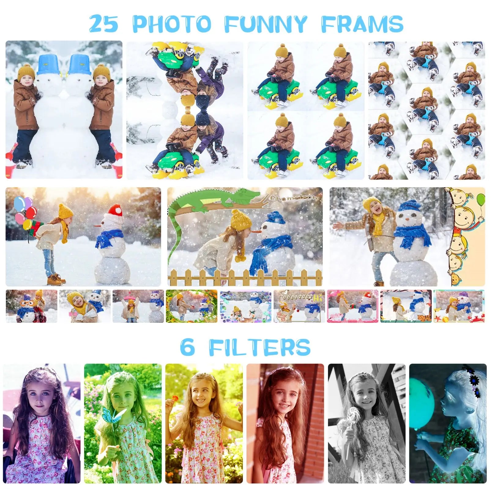 Kids Flip Lens Camera – Dino Case + 32GB