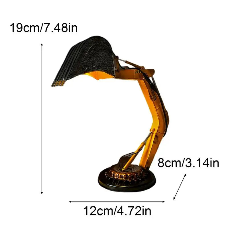 Excavator LED Bedside Kids Night Lamp