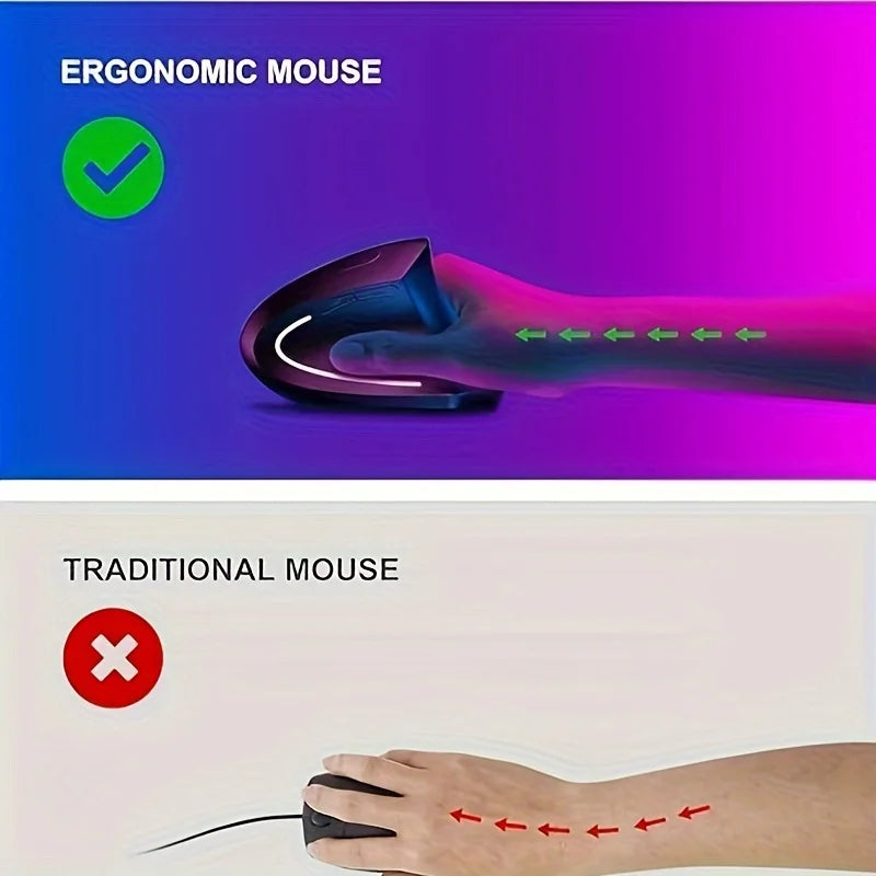 Ergonomic Vertical Wireless Mouse