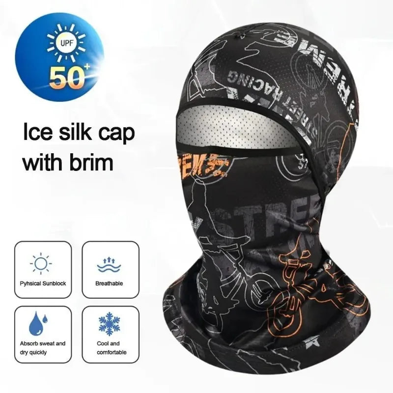 Summer Ice Silk Cooling Cycling Balaclava