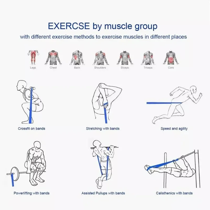 Elastic Resistance Bands for Workout