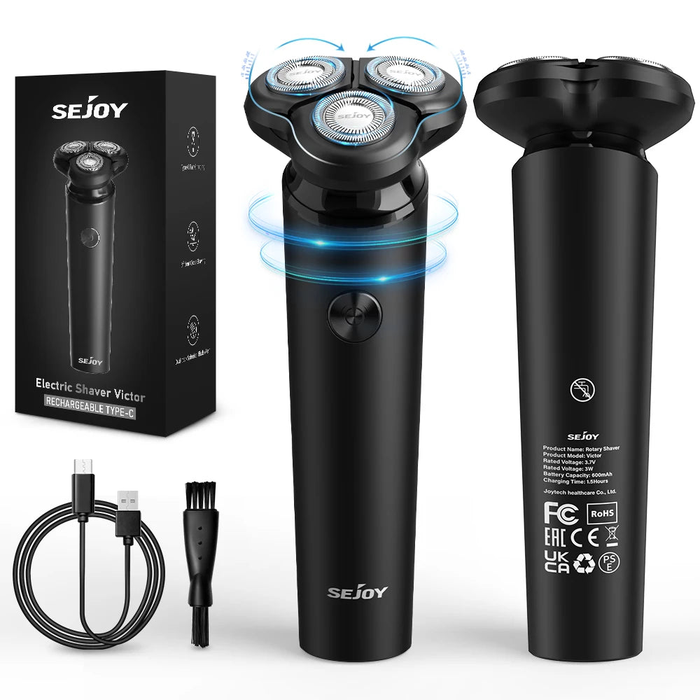 SEJOY Portable Triple Blade Electric RazorMen’s triple blade shaver