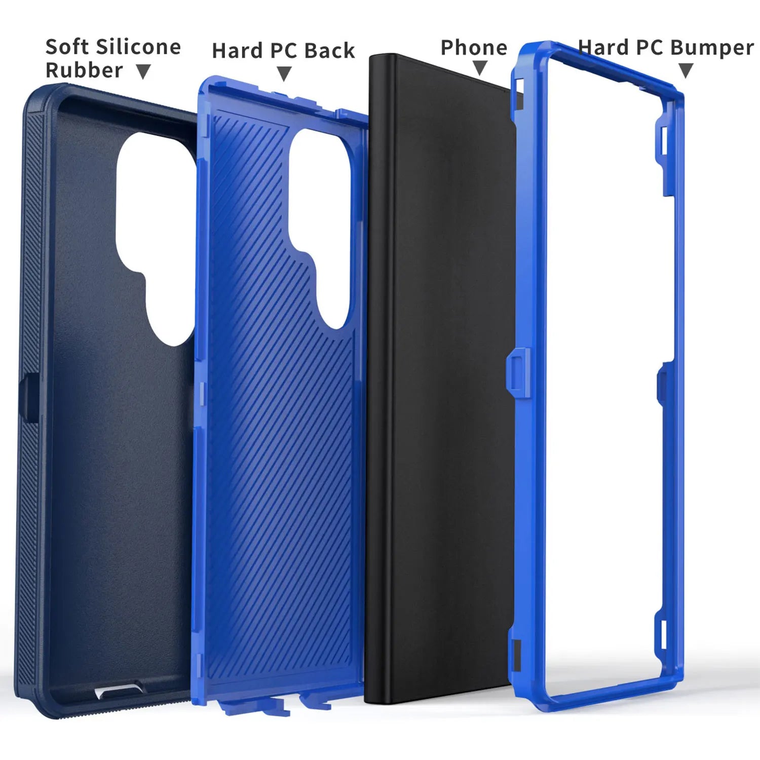 Galaxy S24 Series Rugged 3-in-1 Case – Blue