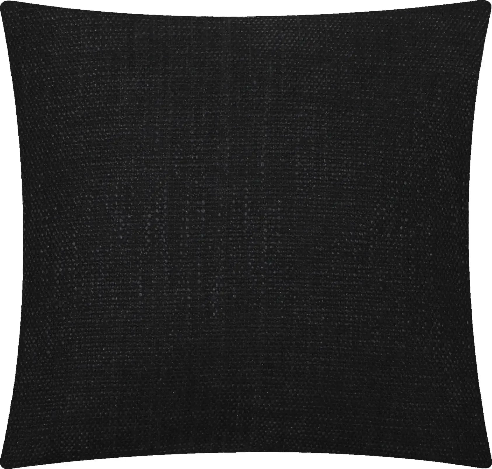 Black Solid Texture Throw Pillow 18x18