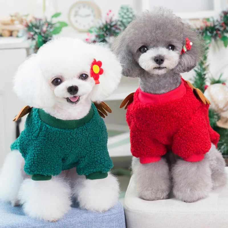 Christmas Fleece Sweater for Small Pets