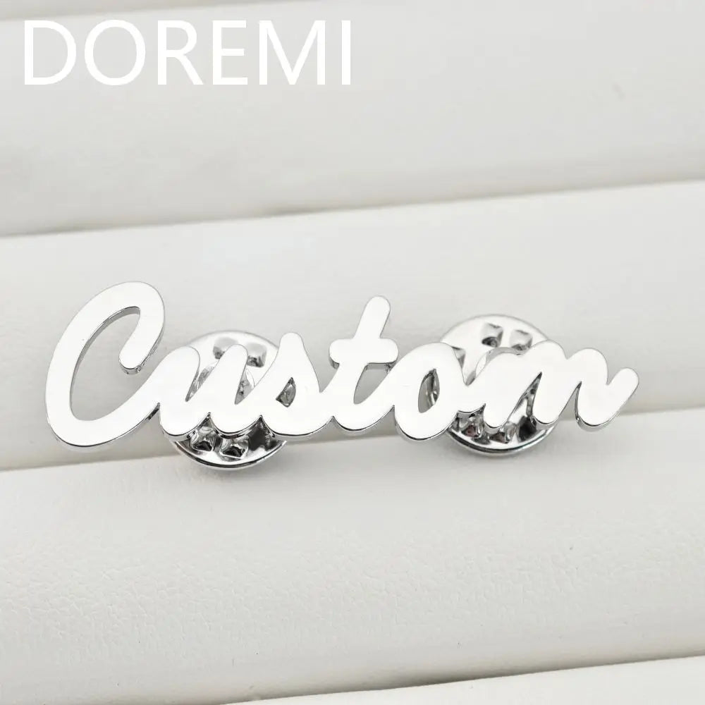 Custom Metal Nameplate Brooch Pin