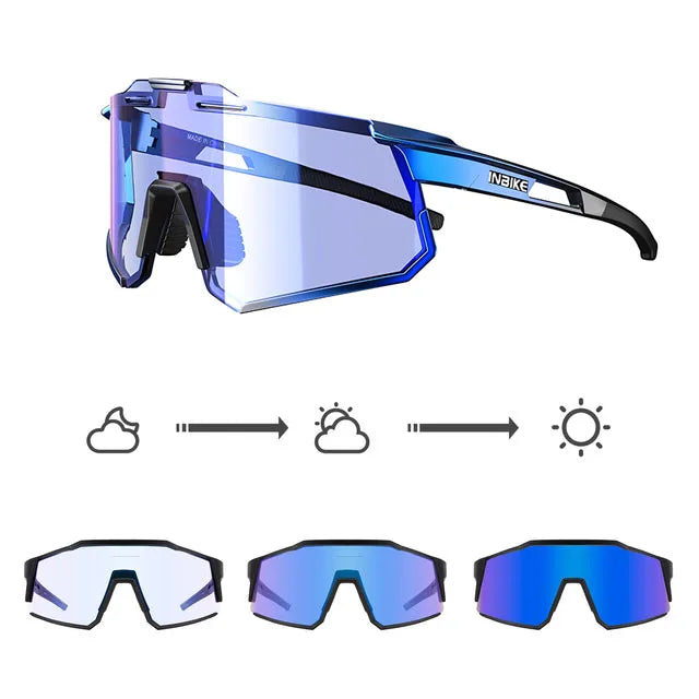 INBIKE Photochromic Cycling Sunglasses Men