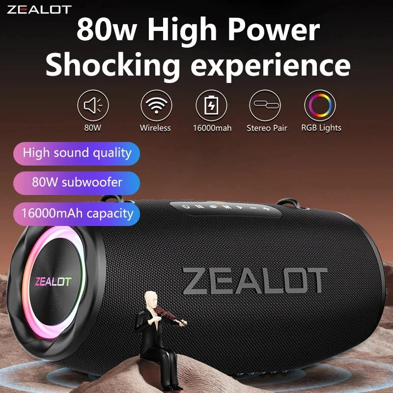 ZEALOT S87 Waterproof Bluetooth Speaker