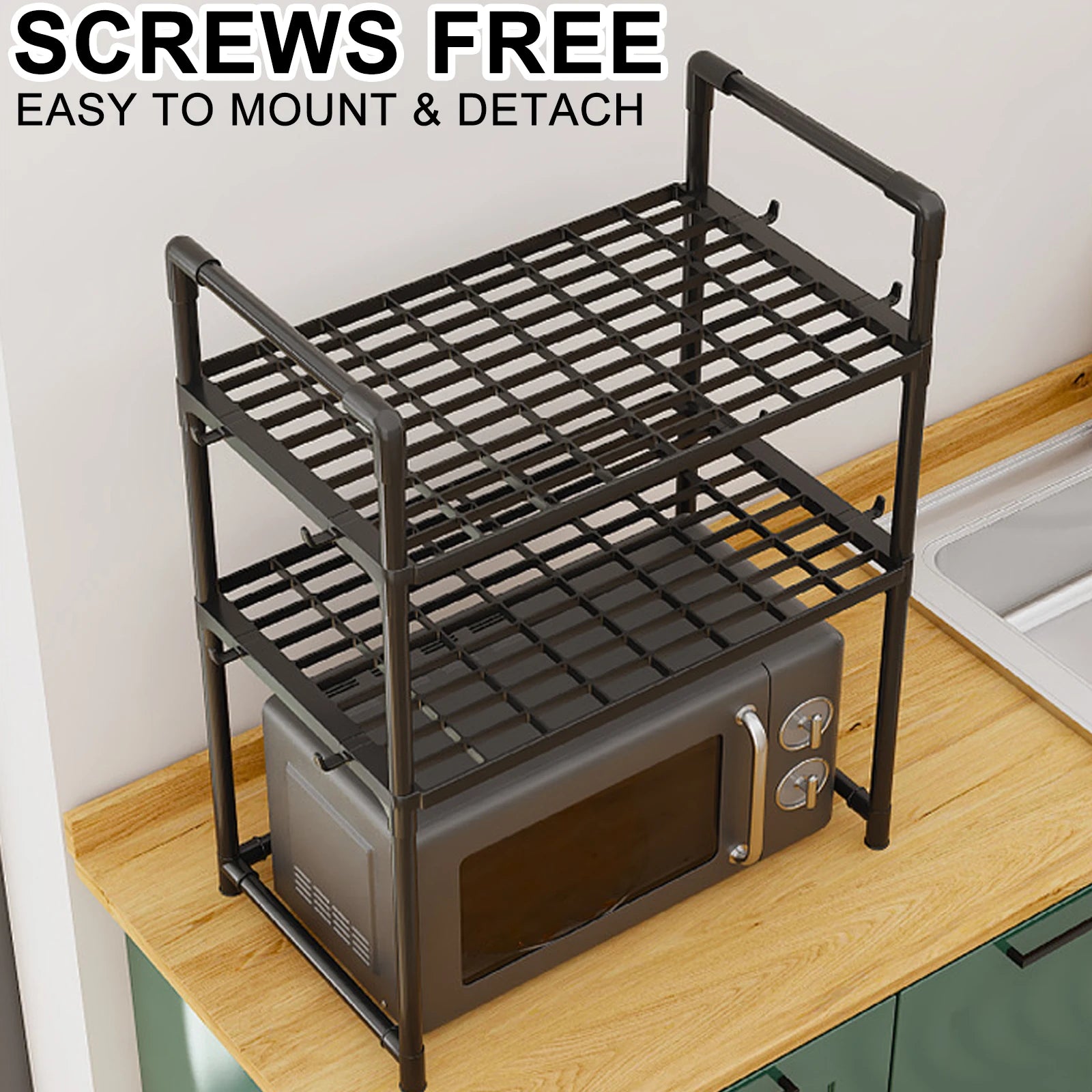 Microwave Storage Rack Organizer Shelf