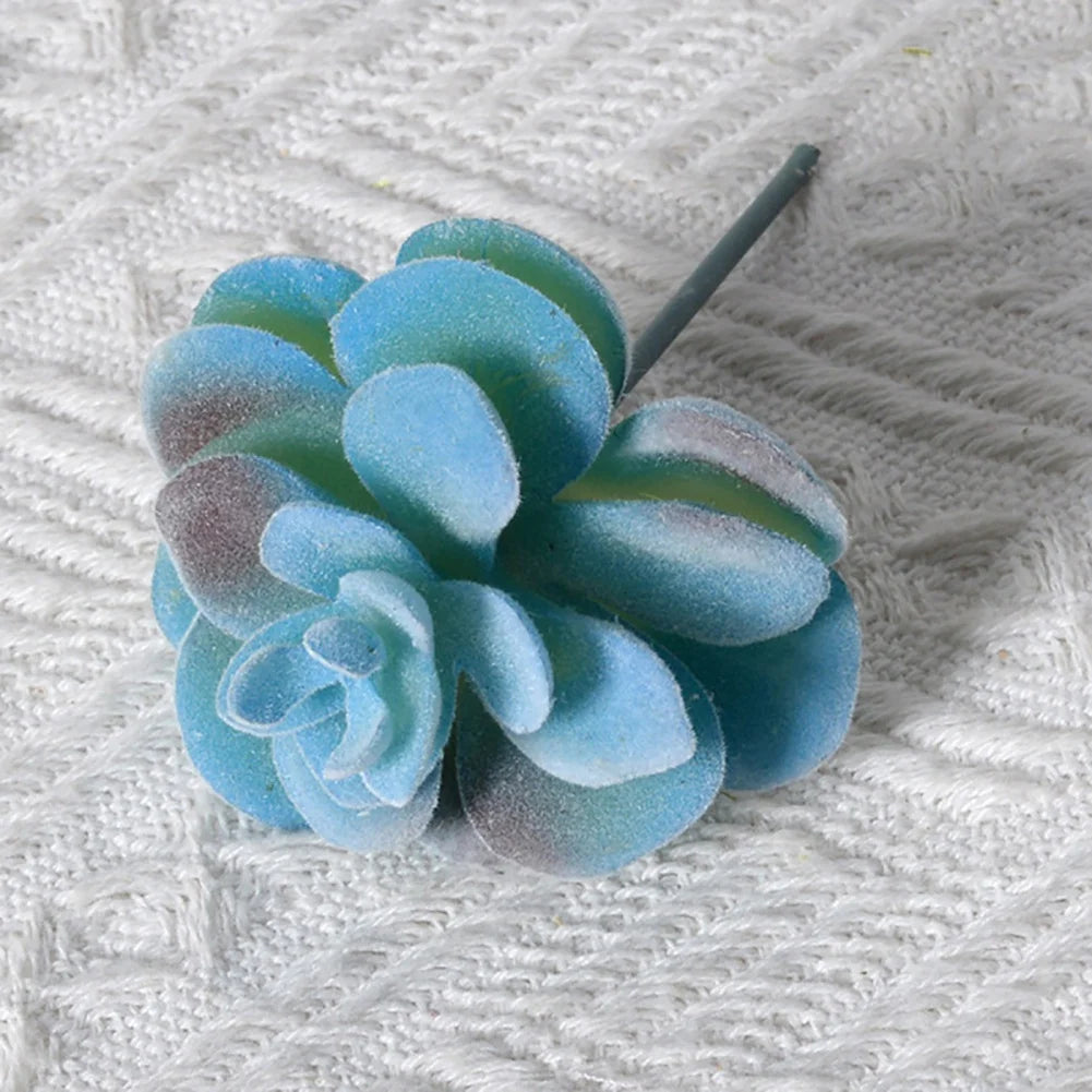 11PCS Blue Mini Artificial Succulent Set