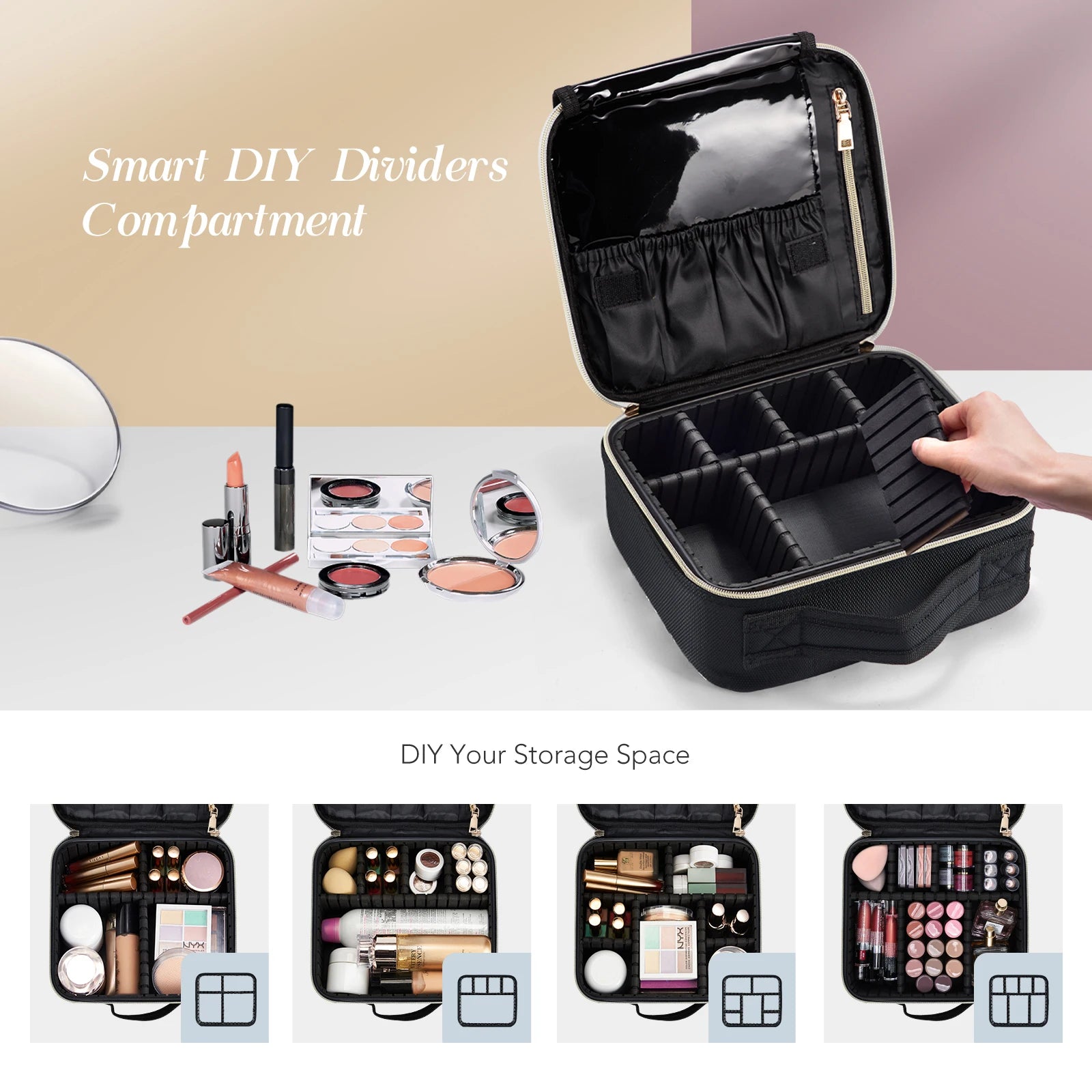 Pro Makeup & Brush Travel Organizer