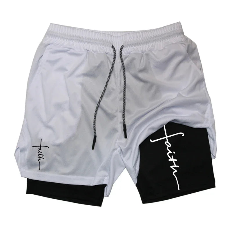 Cross Graphic 2-in-1 Men’s Workout Running Short