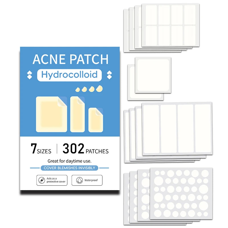 302Pcs Invisible Waterproof Acne Patches