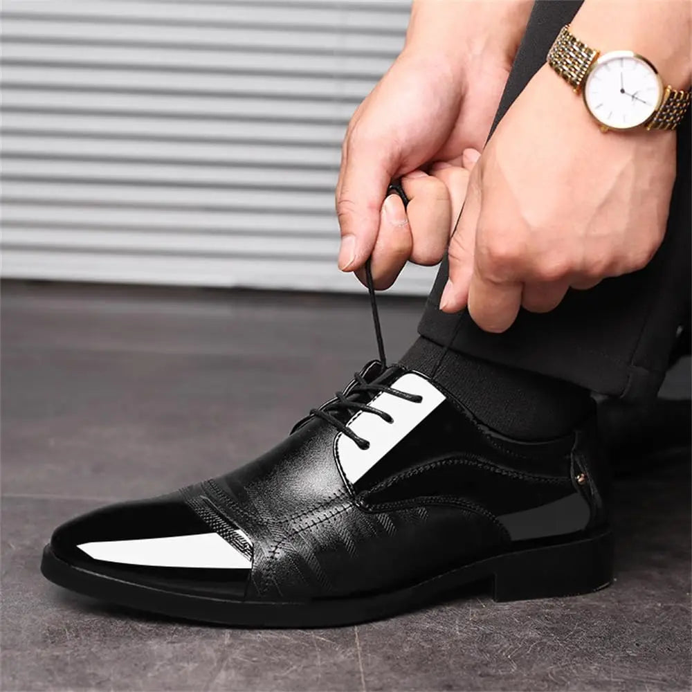 Men’s Patent Leather Business Oxfords