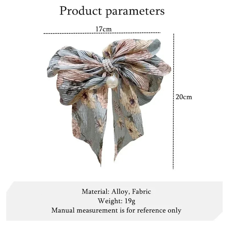 Spring Summer Big Knot Floral Hairpin