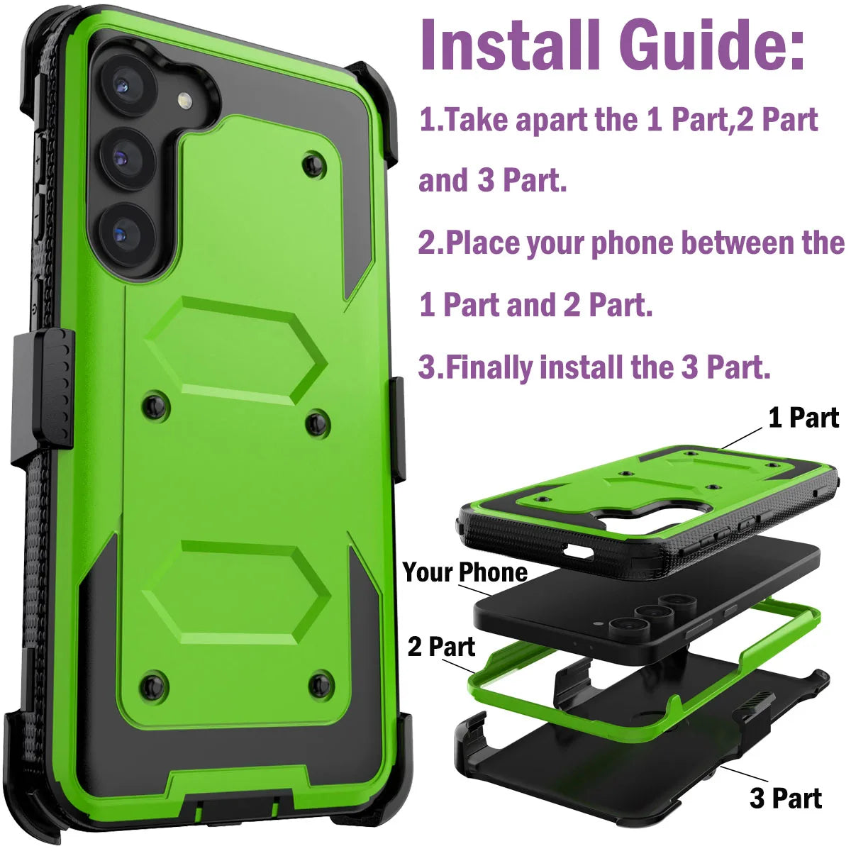 Galaxy S23 Rugged Case with Belt Clip
