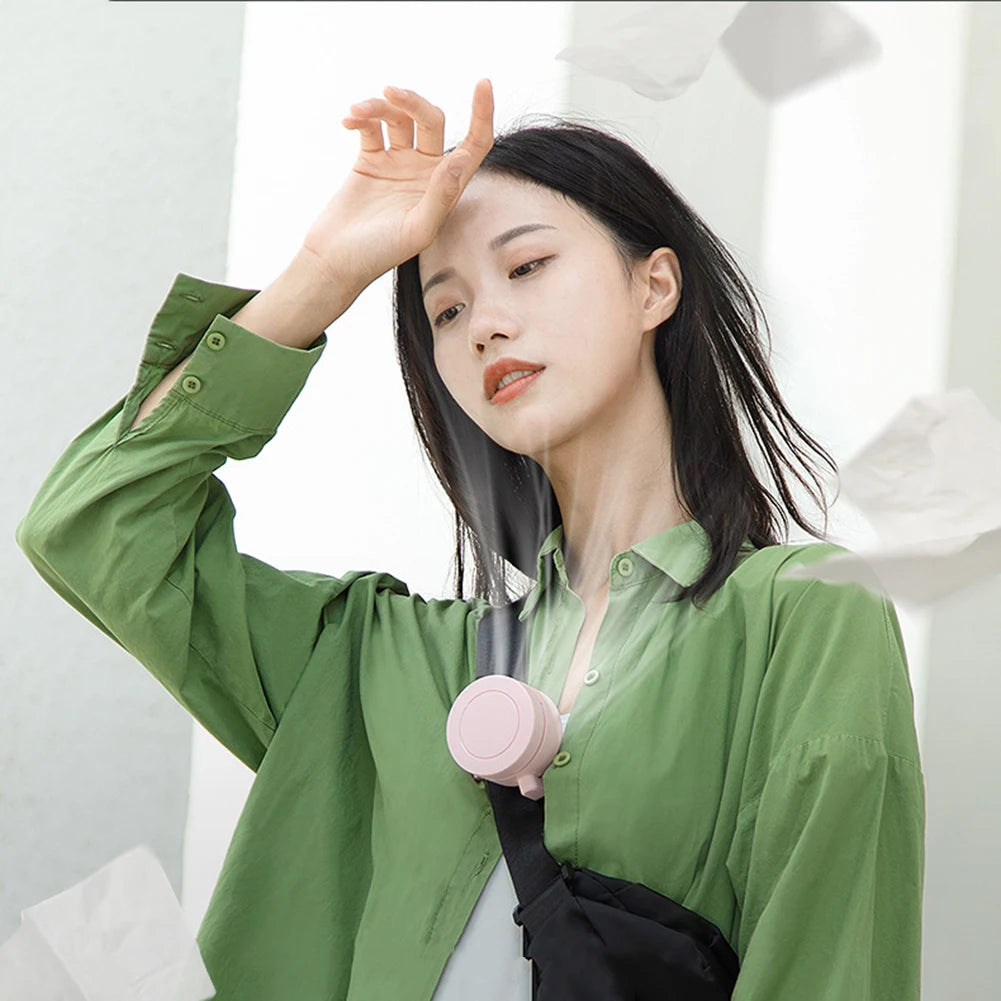 Mini Clip Hanging Neck Fan USB 3-Speed