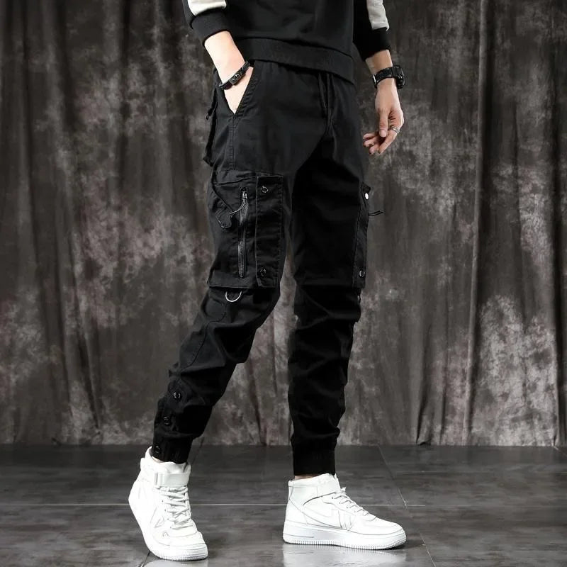 Men’s Slim Fit Cargo Pants – Black