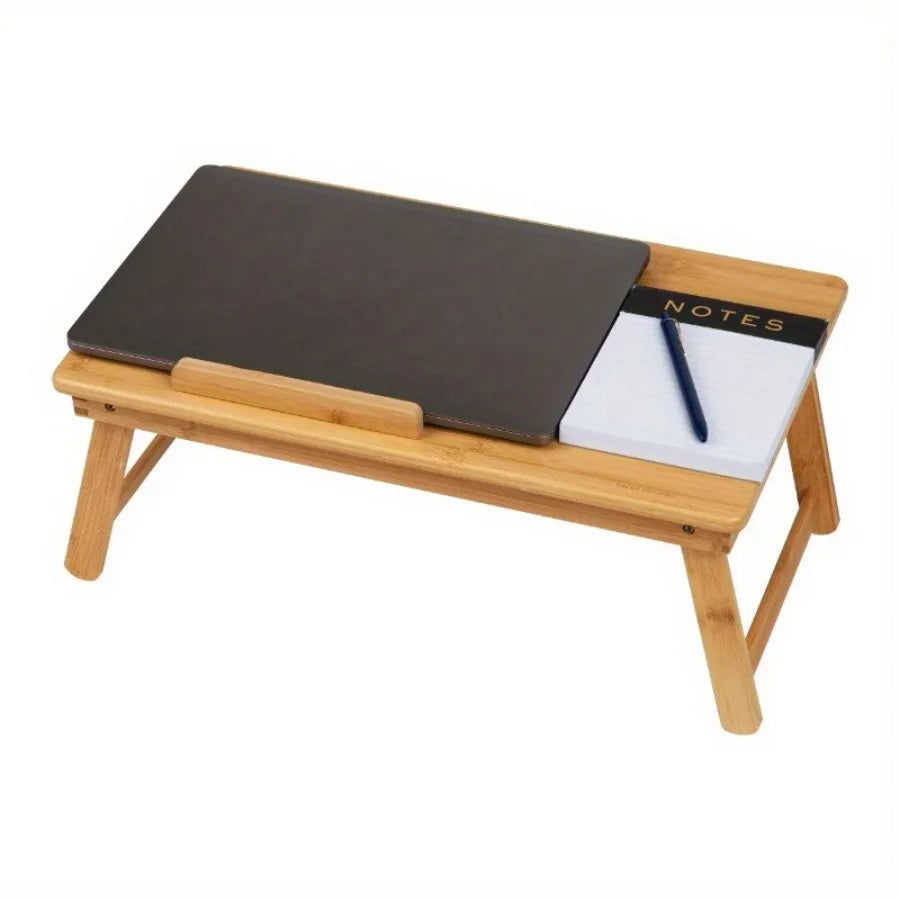 Bamboo Folding Lap Desk Stand Brown