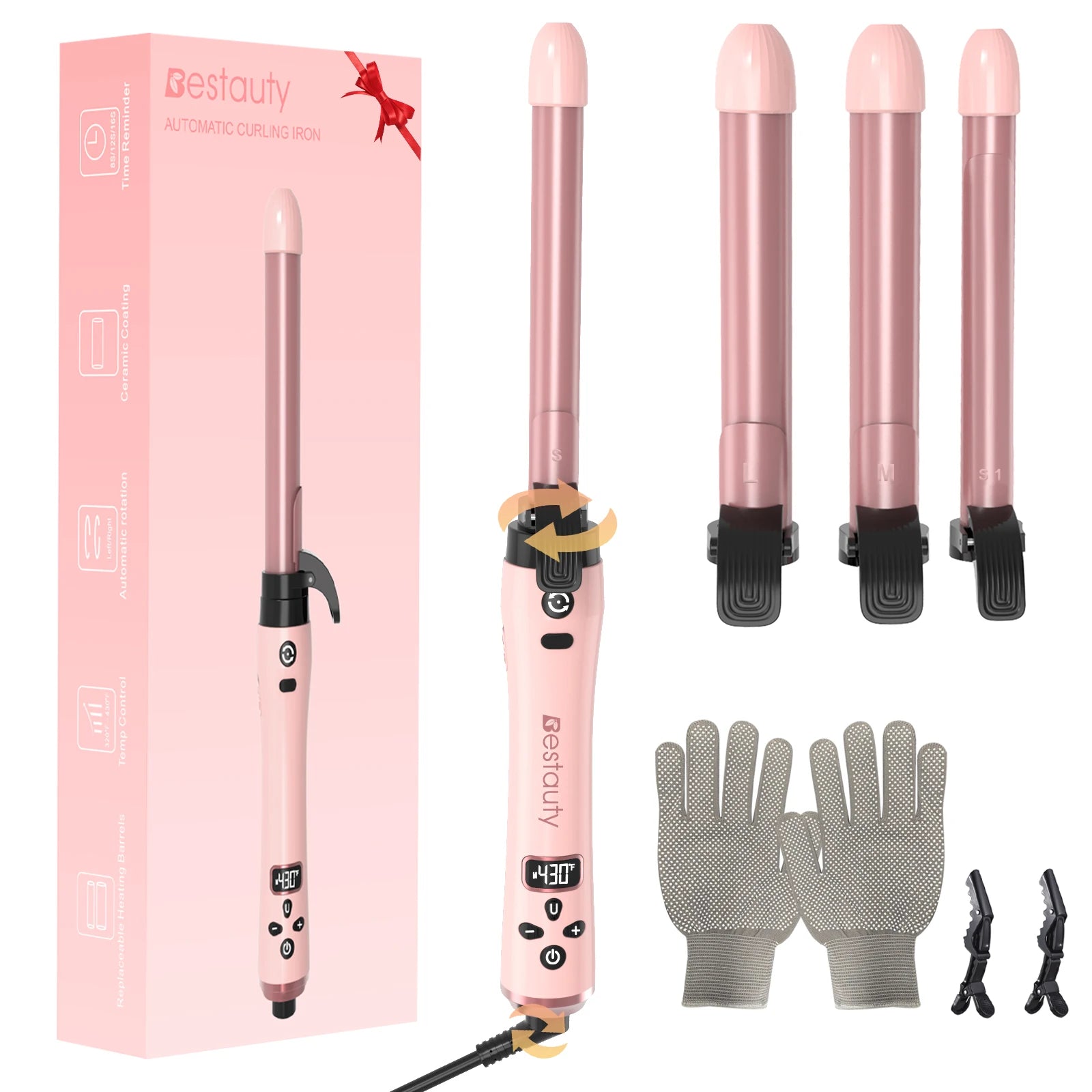 Ceramic Curling Wand Set with Barrels
