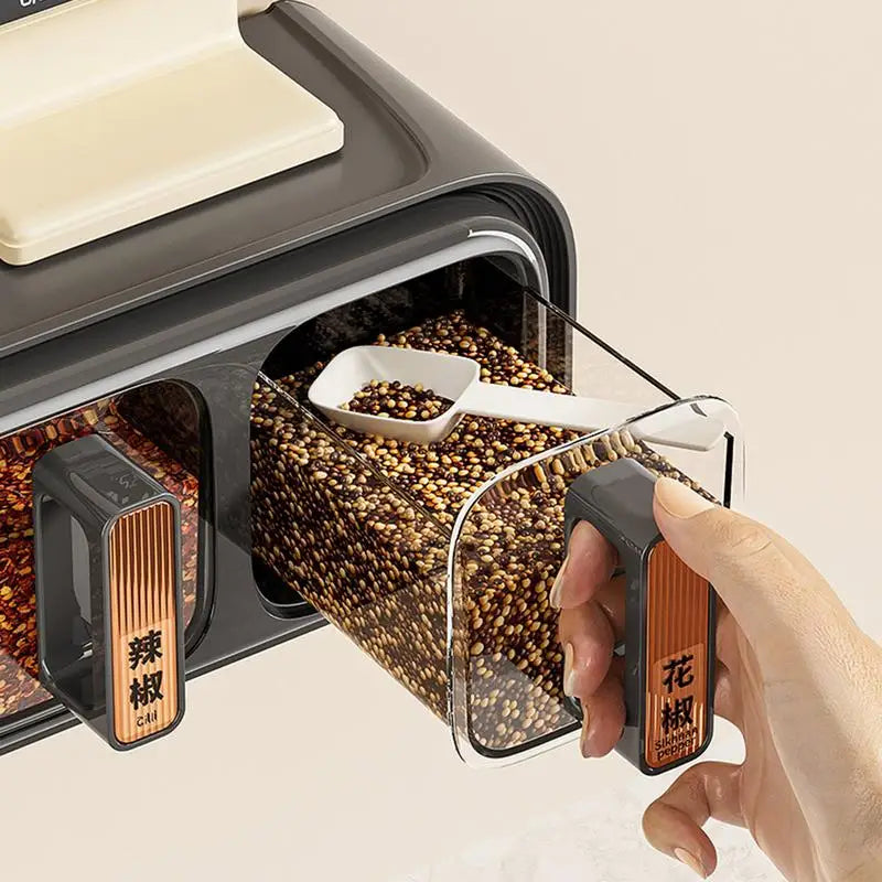 Wall Mount Seasoning Rack with Spoon