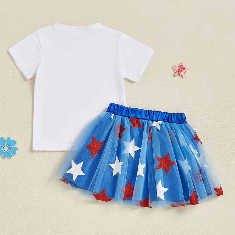 Toddler Girl 4th of July Outfit Set