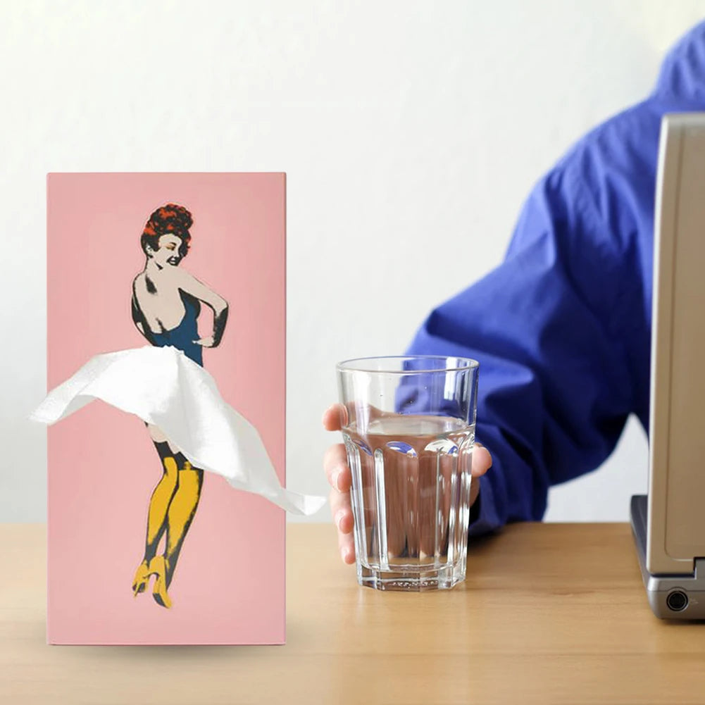 Classy Girl Retro Tissue Box Case