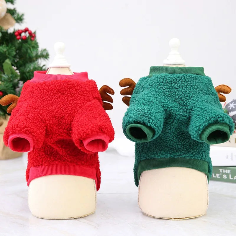 Christmas Fleece Sweater for Small Pets