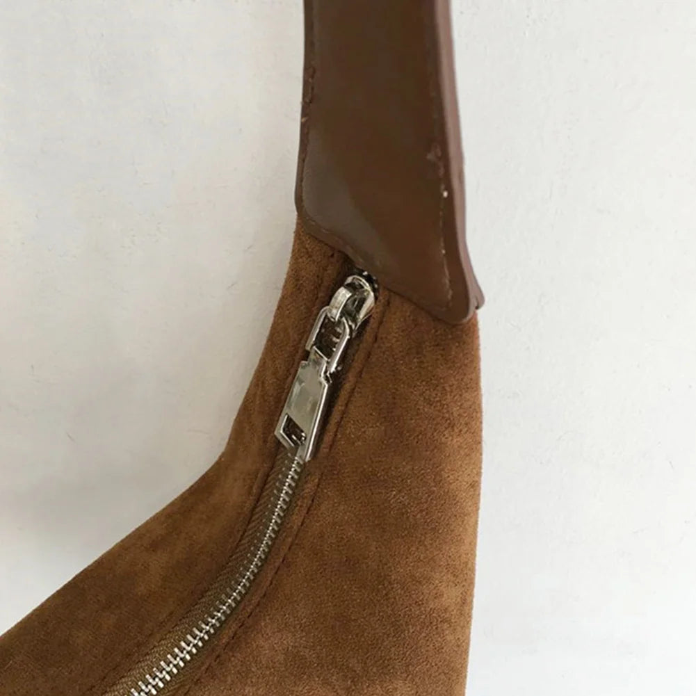 Women’s Suede Crescent Shoulder Bag