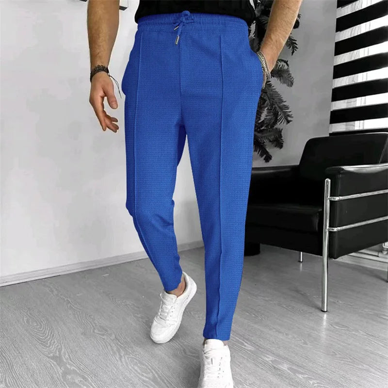 Men’s Casual Drawstring Pants with Pockets