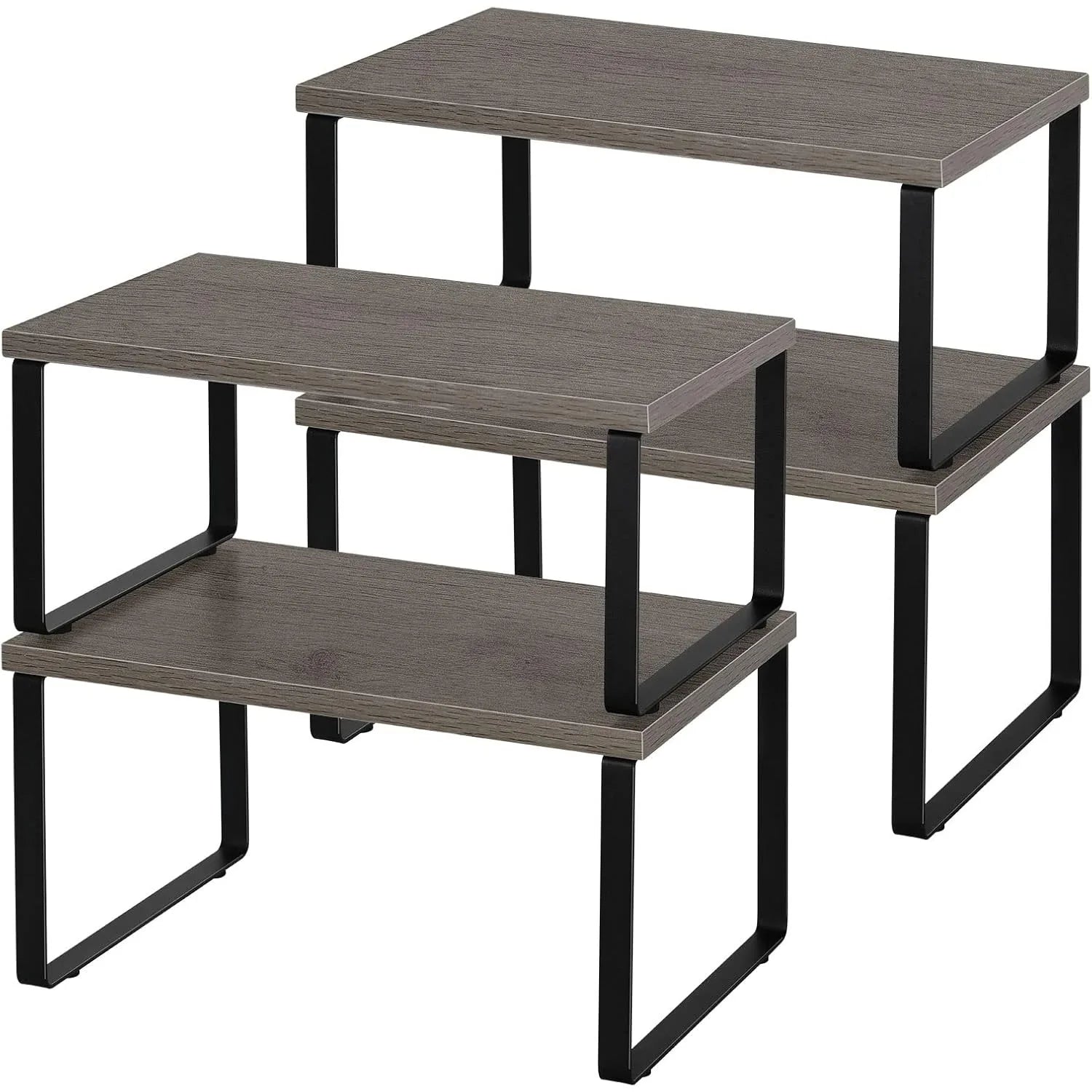 Stackable Cabinet Shelf Organizer Set