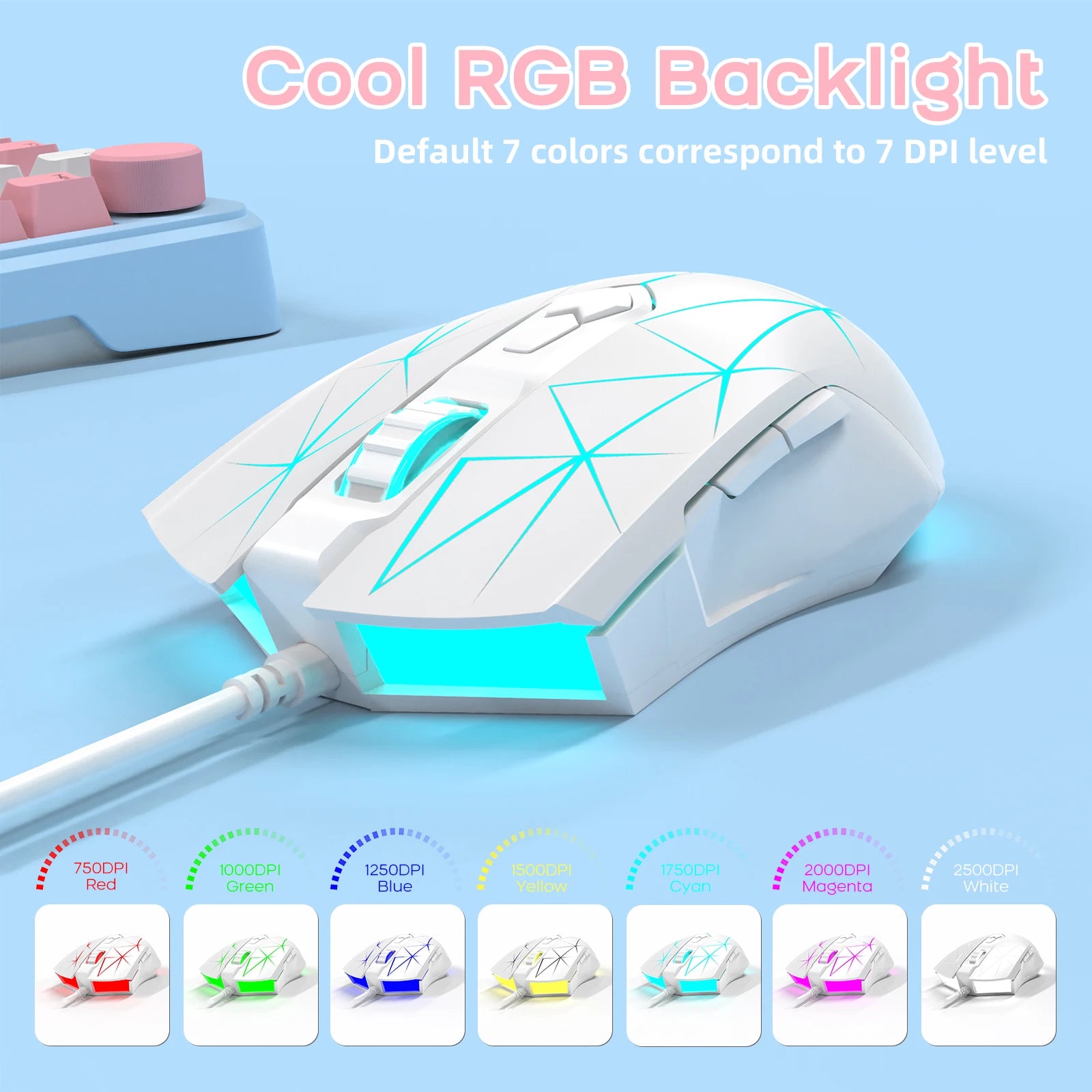 AJ52 RGB Lightweight Gaming Mouse