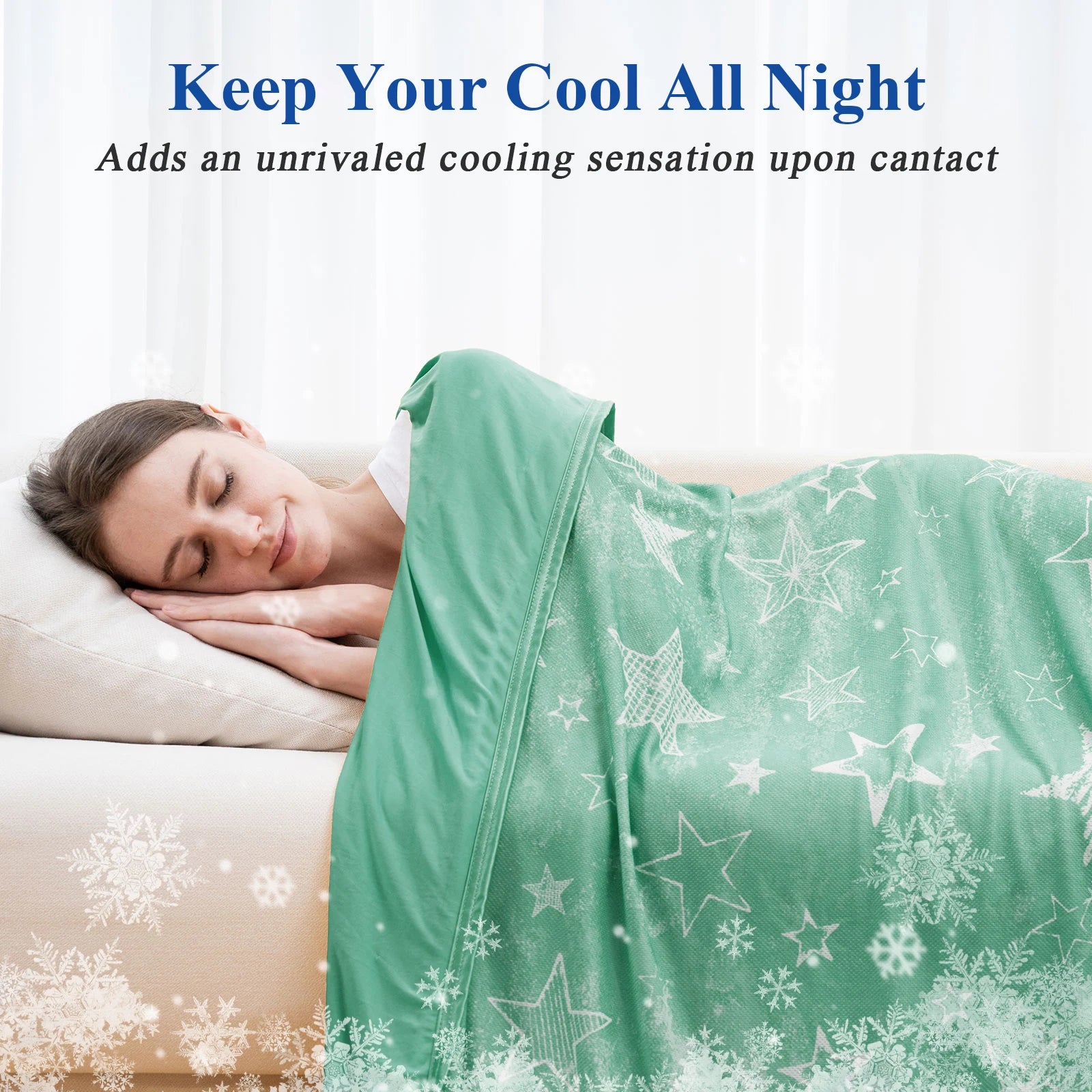 Star Print Double-Sided Cooling Blanket