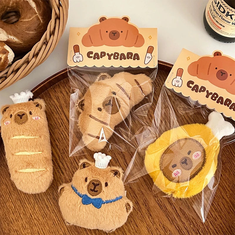Bread Capybara Plush Doll Brooch