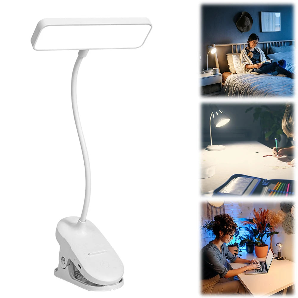 LED Bendable Touch Reading Clip Lamp