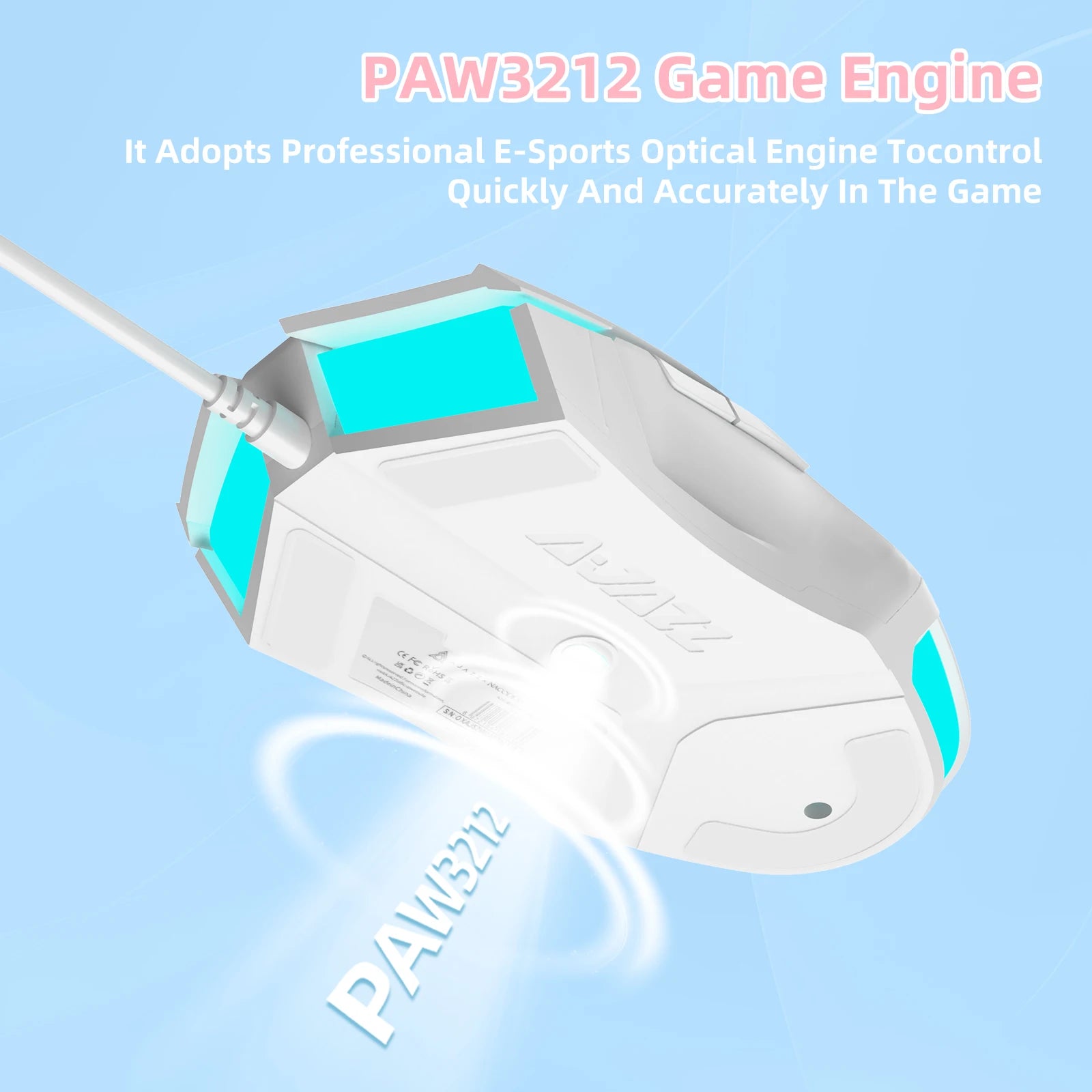 AJ52 RGB Lightweight Gaming Mouse