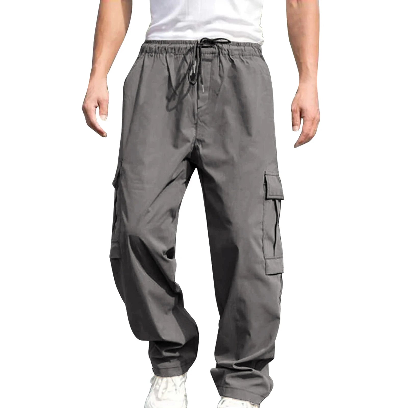 Men’s Loose Cargo Drawstring Pants