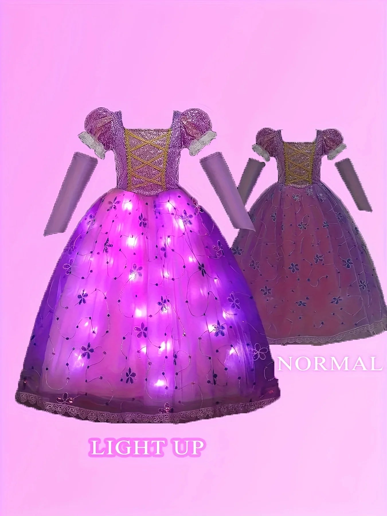 Girls LED Princess Party Dress Gift