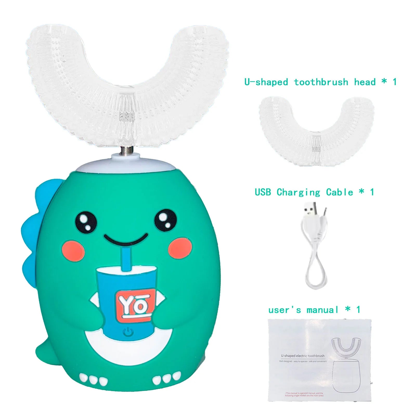 Cartoon U-Shaped Toothbrush for Kids