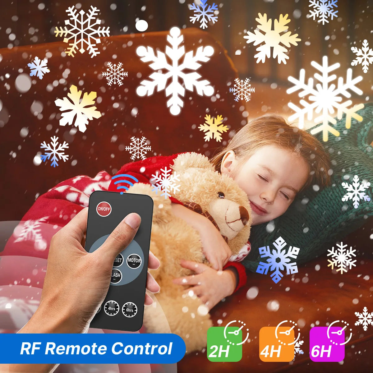 2-in-1 Snowfall Christmas Projector Light